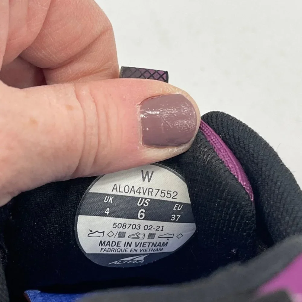 Altra Women's Purple Trail Sneakers with Blue Outsole
